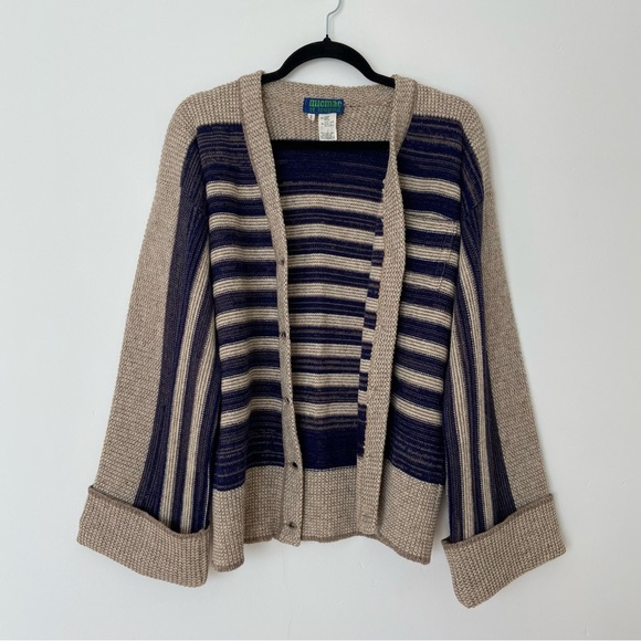 Vintage '60s Micmac St Tropez Wool Bell Sleeve Cardigan Sweater size Medium - Picture 7 of 10